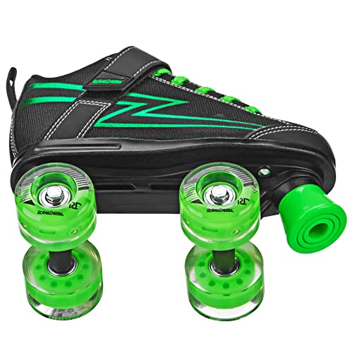 Roller Derby Blazer Boy's Lighted Wheel Roller Skate Black/Green Size 3