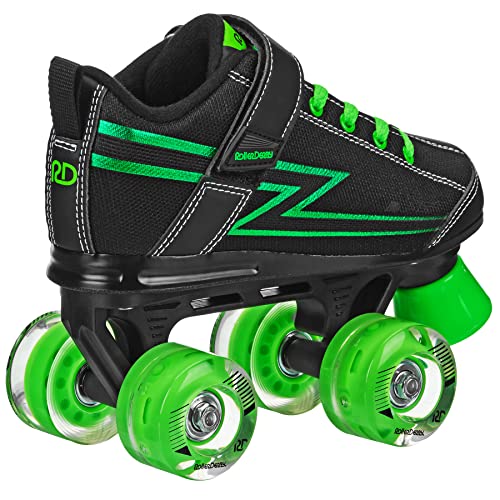 Roller Derby Blazer Boy's Lighted Wheel Roller Skate Black/Green Size 3