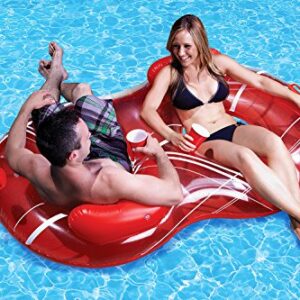 Poolmaster 85644 Duo Circular Lounge , Red