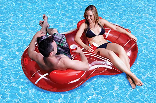 Poolmaster 85644 Duo Circular Lounge , Red