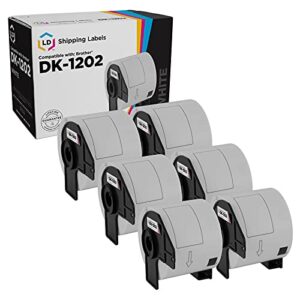 LD Compatible Shipping Label Replacement for Brother DK-1202 2.4 in x 3.9 in (300 Labels, 6-Pack)