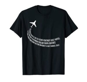 phonetic alphabet t-shirt | pilot airplane shirt