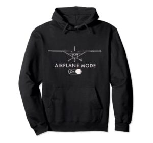 pilot c172 flying gift airplane mode pullover hoodie