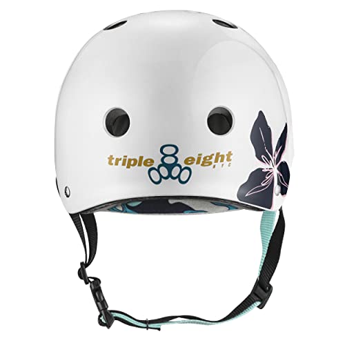 Triple Eight THE Certified Sweatsaver Helmet for Skateboarding, BMX, and Roller Skating, Rainbow Sparkle Black, Small/Medium