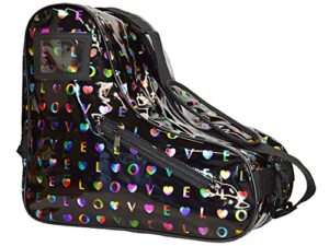 epic skates limited edition love skate bag, shiny black
