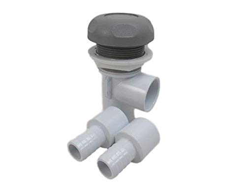 Hot Tub Spa Part Gray Waterfall Valve with (2) 3/4" Barbs