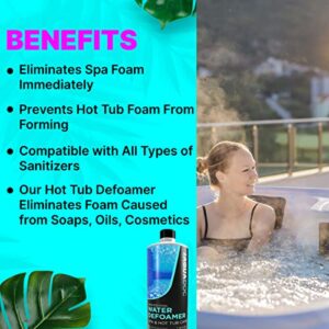 Hot Tub Defoamer & Spa Defoamer - Spa Anti Foam & Hot Tub Anti Foam for HotTub Owners to get the Foam out for Spa & Hot Tub Foam Removal, The Defoamer for Hot Tubs to Keep Spa Foam Down | AquaDoc 16oz