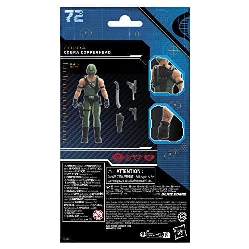 G.I. Joe Classified Series Cobra Copperhead, Collectible G.I. Joe Action Figures, 72, 6 inch Action Figures for Boys & Girls, with 4 Accessories