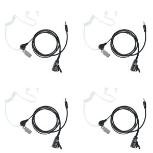 bvmag cobra walkie talkie earpiece with mic ptt 1 pin 2.5mm microtalk headset for talkabout two way radiocxt195 cx112 px655 acxt1035r acxt145 acxt545 rx385 rx685 4 pack