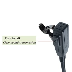 BVMAG Cobra Walkie Talkie Earpiece with Mic PTT 1 pin 2.5MM Microtalk Headset for Talkabout Two Way RadioCxt195 Cx112 PX655 ACXT1035r ACXT145 ACXT545 RX385 RX685 4 Pack