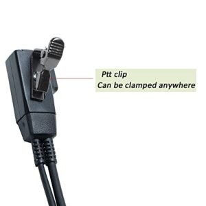 BVMAG Cobra Walkie Talkie Earpiece with Mic PTT 1 pin 2.5MM Microtalk Headset for Talkabout Two Way RadioCxt195 Cx112 PX655 ACXT1035r ACXT145 ACXT545 RX385 RX685 4 Pack