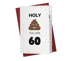 funny 60th birthday card – funny 60 years old anniversary card – happy 60th birthday card – hilarious 60th birthday card – with a red envelope