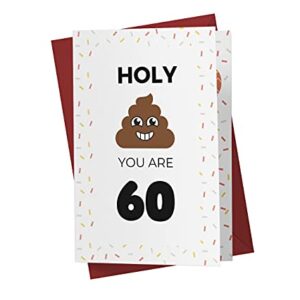 Funny 60th Birthday Card – Funny 60 Years Old Anniversary Card – Happy 60th Birthday Card – Hilarious 60th Birthday Card – with A Red Envelope