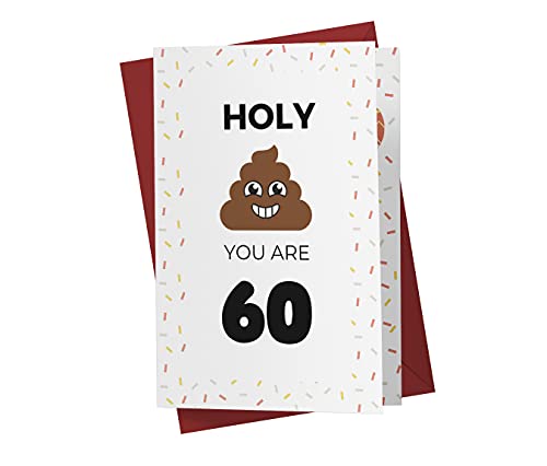 Funny 60th Birthday Card – Funny 60 Years Old Anniversary Card – Happy 60th Birthday Card – Hilarious 60th Birthday Card – with A Red Envelope