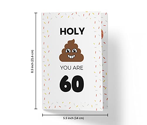 Funny 60th Birthday Card – Funny 60 Years Old Anniversary Card – Happy 60th Birthday Card – Hilarious 60th Birthday Card – with A Red Envelope