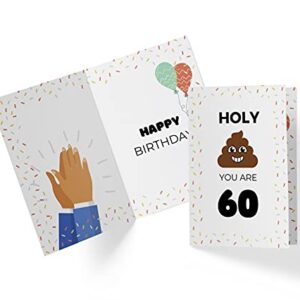 Funny 60th Birthday Card – Funny 60 Years Old Anniversary Card – Happy 60th Birthday Card – Hilarious 60th Birthday Card – with A Red Envelope