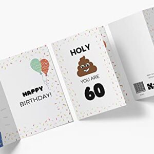 Funny 60th Birthday Card – Funny 60 Years Old Anniversary Card – Happy 60th Birthday Card – Hilarious 60th Birthday Card – with A Red Envelope