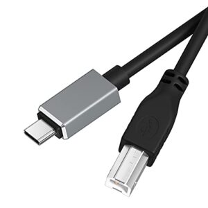 usb c to usb b 2.0 printer cable 15ft, type c printer scanner cord compatible with macbook, brother, hp, canon, dell, google chromebook pixel, samsung printers
