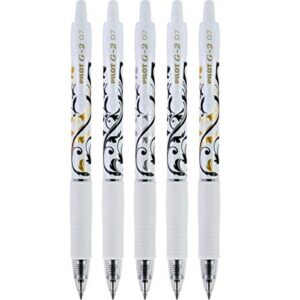 PILOT G2 Fashion Collection Premium Gel Ink Pens, Fine Point, Assorted Barrel Accents, Black Ink, 5 Count (12505)