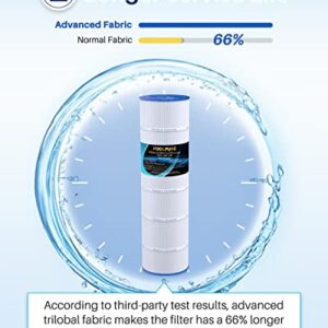 POOLPURE PLF106A Filter Replaces Hayward CX880XRE, Pleatco PA106-PAK4, Unicel C-7488, Filbur FC-1226, FC-6430, Hayward SwimClear C4020, C4025, C4030, 4 X 106 sq. ft. Filter Cartridge 4 Pack