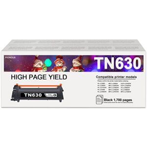 PIONOUS Compatible TN630 Toner Cartridge High Page Yield Replacement for Brother TN 630 to use with HL-L2300D L2305W L2320D MFC-L2680W L2685DW DCP-L2520DW L2540DW Printer (1 Black)