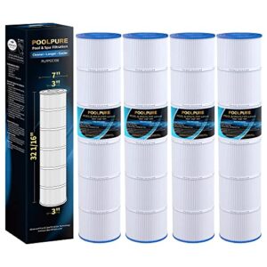 POOLPURE PLFPCC130 Pool Filter Replaces Pentair CCP520, R173578, PCC130, Unicel C-7472, Filbur FC-1978, FC-6475, Clean and Clear Plus 520, 817-0131, 178585, L x OD: 32 1/16"x7", 4X130 sq.ft. Cartridge