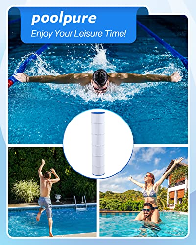 POOLPURE PLFPCC130 Pool Filter Replaces Pentair CCP520, R173578, PCC130, Unicel C-7472, Filbur FC-1978, FC-6475, Clean and Clear Plus 520, 817-0131, 178585, L x OD: 32 1/16"x7", 4X130 sq.ft. Cartridge