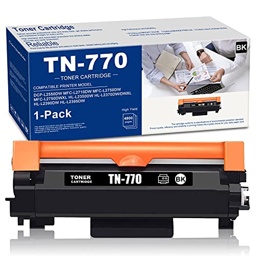 (1-PK,Black) TN770 TN-770 Compatible High Yield Toner Cartridge Replacement for Brother DCP-L2550DW MFC- L2710DW L2750DWXL L2750DW HL- L2370DWL 2395DW/DWX L2390DW L2350DW Printer, Sold by NEODAYNET.