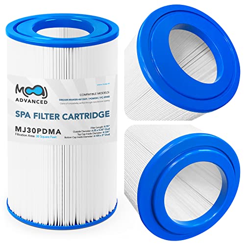 MOAJ Advanced Spa Filter Replaces PDM30, Aquarest Spas 461269, Filbur FC-9940, ClearChoice CCP426, P61269, 461272, Dream Maker Spas | 9.75" x 6.25 x 5.25 Oval | 30 SQ FT | Washable | Based in USA