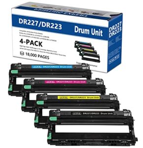 aqink compatible drum unit replacement for brother dr223 dr223cl dr223 cl dr227 drum unit fits for brother hl-l3210cw hl-l3230cdw hl-l3290cdw hl-l3270cdw mfc-l3770cdw mfc-l3710cw mfc-l3750cdw (bcmy)