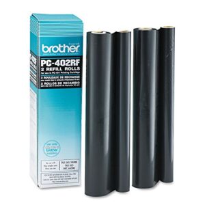brother pc402rf thermal transfer refill roll, black, 2/pk – in retail packaging