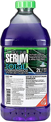 Hot Tub Serum - an EPA Registered Weekly Maintenance Bio-Cleaner/Clarifier/Conditioner/Softener All-in-One 2 Liter (24 Weekly doses)
