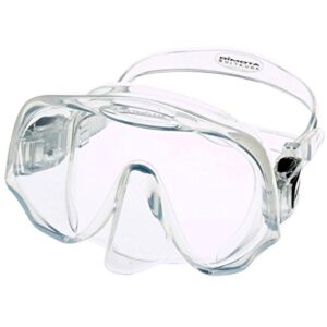 atomic aquatics scuba diving frameless mask, clear, standard fit