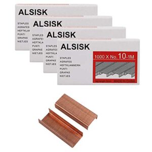 alsisk pack of 4000pcs no.10 mini staples(smaller than standard staples) … (rosegold)