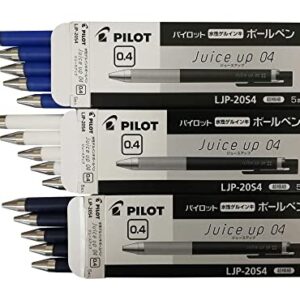 Pilot juice up 04 Retractable Gel Ink Pen, Ultra Fine Point 0.4mm, Navy Blue Black Ink, Value Set of 5