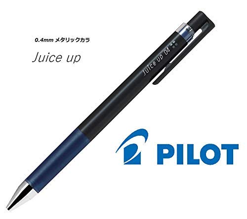 Pilot juice up 04 Retractable Gel Ink Pen, Ultra Fine Point 0.4mm, Navy Blue Black Ink, Value Set of 5