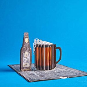 Lovepop Beer Pop Up Card, 5x7 - 3D Greeting Card, Pop Up Birthday Card for Dad, Brother or Friend, Lovepop Father’s Day Card, Retirement Cards for Men