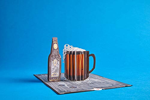 Lovepop Beer Pop Up Card, 5x7 - 3D Greeting Card, Pop Up Birthday Card for Dad, Brother or Friend, Lovepop Father’s Day Card, Retirement Cards for Men