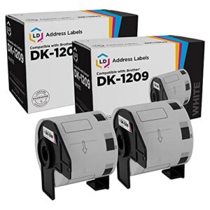 ld compatible address label roll replacement for brother dk-1209 1.1 in x 2.4 in (800 labels, 2-pack)