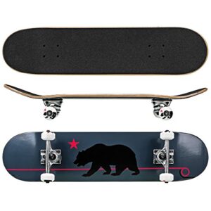 rd deluxe series skateboard (gray cali bear)