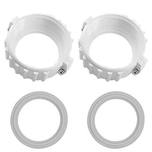 uceder 2 pack spa hot tub heater split nut unions with screw, 2 pcs heater gasket/o-rings,(actual size 3 inch,suitable for 2 inch heater assemblies)