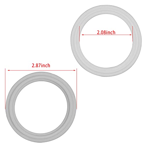 UCEDER 2 Pack Spa Hot Tub Heater Split Nut Unions with Screw, 2 pcs Heater Gasket/O-Rings,(Actual Size 3 Inch,Suitable for 2 Inch Heater Assemblies)