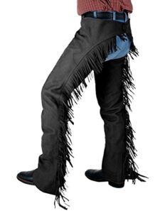 tough-1 synthetic suede western show chaps medium