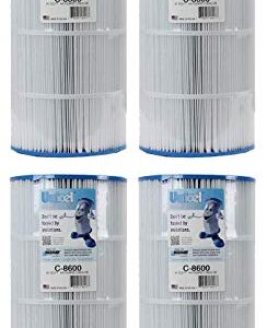 Unicel C-8600 Filter Cartridges Hayward Star Clear II C1500 CX800RE PA80 (4Pack)