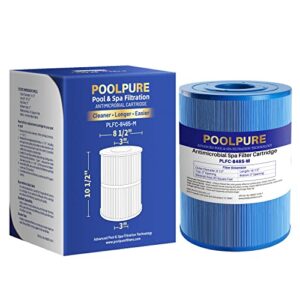 poolpure antimicrobial plfc-8465-m spa filter replaces watkins 31114, compatible unicel c-8465ra, pleatco pwk65-m, filbur fc-3960m, 71827, 71828, 65 sq. ft hot spring spa filter 1pack