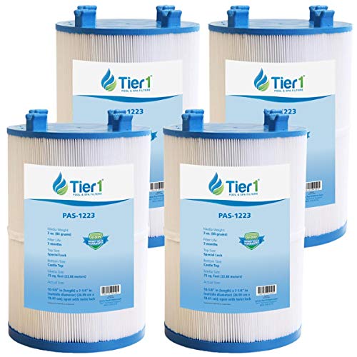 Tier1 Pool & Spa Filter Cartridge 4-pk | Replacement for Dimension One 1561-00, Pleatco PDO75-2000, FC-3059, C-7367, Aladdin 17541 and More | 75 sq ft Pleated Fabric Filter Media