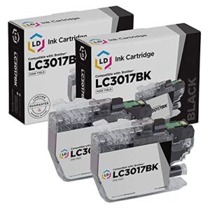 ld products compatible ink cartridge replacement for brother lc3017bk high yield (black, 2-pack) for use in mfc-j5330dw, mfc-j5335dw, mfc-j5730dw, mfc-j6530dw & mfc-j6930dw printers