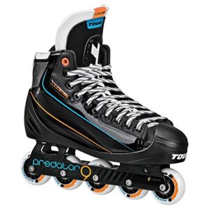 tour hockey code 72 inline goalie skate, black, 07.5