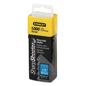 Stanley Tra708t Sharpshooter Heavy-Duty Tacker Staples, 1/2-Inch Leg Length, 1000/Box