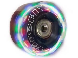 firefly new lightup quad roller skate replacement wheels – flashy light up led wheels (62mm)